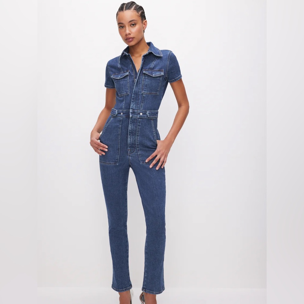 Good American indigo jumpsuit size Small